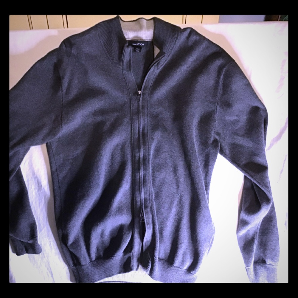 Nautica full zip up sweater/cardigan XXL